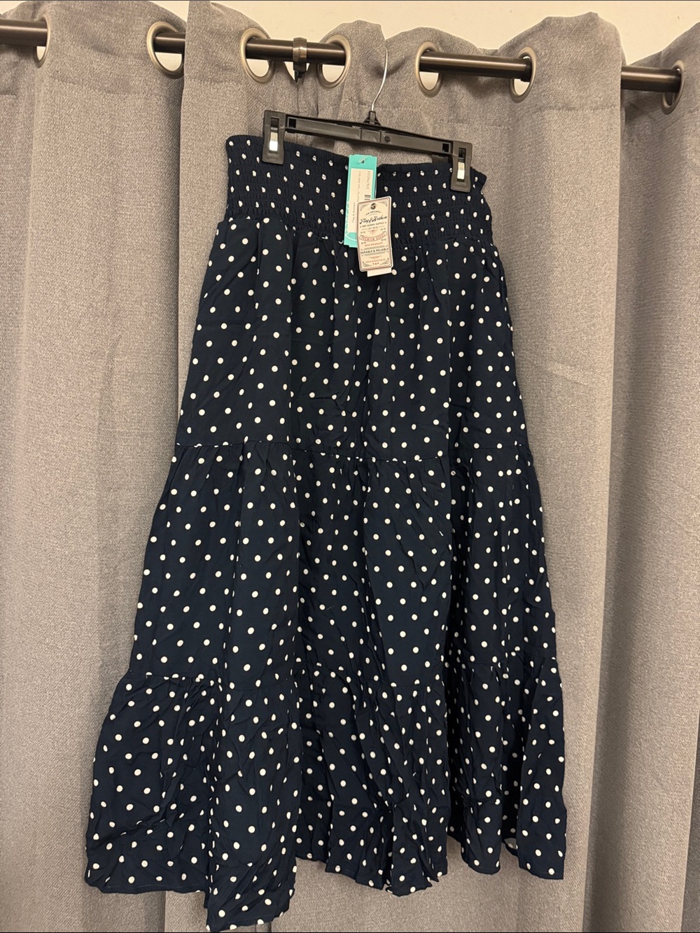 Flag & Amthem Women’s Navy Blue Polka Dot Tiered Skirt